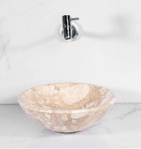 CUBA DE APOIO REDONDA MÁRMORE TRAVERTINO NACIONAL